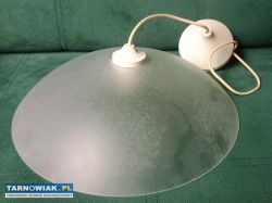 Retro wisząca lampa ze szklanym matowym kloszem - Obrazek 3