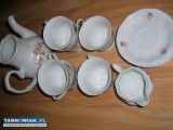 Zestaw herbaciany biały z kwiatami - Obrazek 1