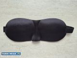 Opaska na oczy do spania 3D, satynowa, regulowana - Obrazek 1