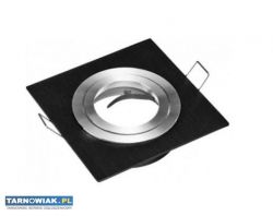 Oprawa halogenowa aluminium kwadratowa czarna - Obrazek 1