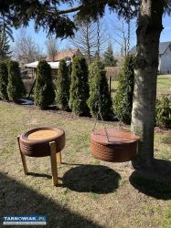 Huśtawka i stolik z opon - Obrazek 1