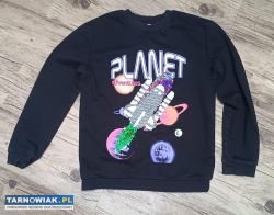 Bluza Planet Adventures kosmos H&M 134-140 cekiny - Obrazek 1