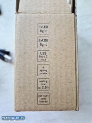 Latarka na głowę, czołówka ze światłem LED i COB - Obrazek 3