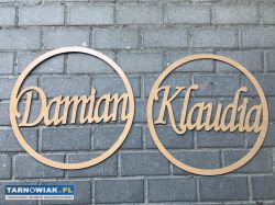 Sprzedam koła z imionami do ślubu - Obrazek 1