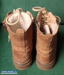 Brązowe trapery buty zimowe ocieplane Lasocki 37 - Obrazek 2