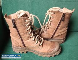 Brązowe trapery buty zimowe ocieplane Lasocki 37 - Obrazek 3