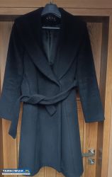 AGGI czarny długi płaszcz damski 36 - Obrazek 1