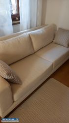 Sofa kremowa rozkładana - Obrazek 2