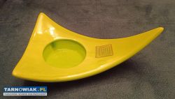 Ceramiczny świecznik ze świąteczną świeczką kulą - Obrazek 2