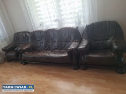 fotel skórzany telewizor żyrandol krzesła - Obrazek 1