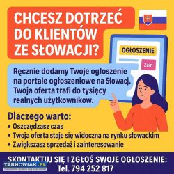 ogłoszenia na Słowacji - sprzedaż na Słowację - Obrazek 1