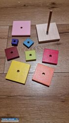 Piramidka drewniana zabawka Cubika - Obrazek 2
