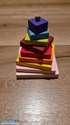 Piramidka drewniana zabawka Cubika - Obrazek 1