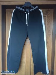 Szerokie czarne spodnie dresowe Myron Kids 158 - Obrazek 1