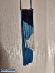 Naszyjnik z niebieskich łańcuszków  dł 55cm  nowy - Obrazek 1