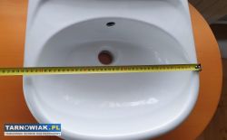 Umywalka 44 cm z postumentem (noga) - stan bdb - Obrazek 3