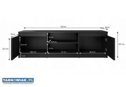 Szafka RTV czarna - Obrazek 3