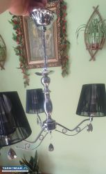 Lampa salon , jadalnia, chrom , kryształy - Obrazek 2