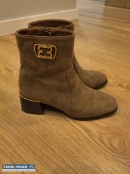 Brązaowe botki zamszowe, rozm. 36 - Obrazek 1