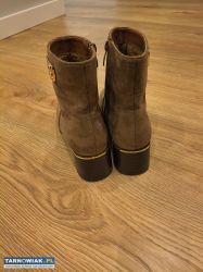Brązaowe botki zamszowe, rozm. 36 - Obrazek 2
