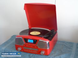 Gramofon z radiem usb sd mp3 aux i głośniki. Dosta - Obrazek 1
