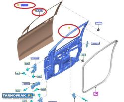 Drzwi przednie, lewa strona ford ka - Obrazek 1