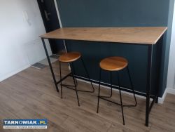 Stolik barowy kuchenny z hokerami - Obrazek 1