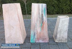 Komin donica ozdoba betonowa do ogrodu na kwiaty - Obrazek 1