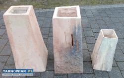 Komin donica ozdoba betonowa do ogrodu na kwiaty - Obrazek 3