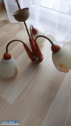 Stylowy Żyrandol drewniany  Vintage PRL / Mid-Cent - Obrazek 1