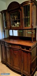 Stylowy kredens / witryna drewniana vintage - Obrazek 1
