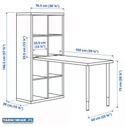 Biurko z regałem IKEA – kompaktowe, funkcjonalne - Obrazek 2
