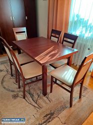 Stół i 6 krzeseł, drewno! - Obrazek 1