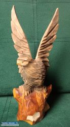 Drewniany orzeł figurka rzeźba - Obrazek 1