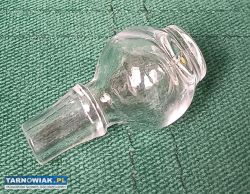 Szklany korek  do karafki prl - Obrazek 1