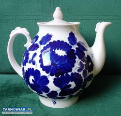 Duży fajansowy dzban z motywem kwiatowym Vintage - Obrazek 1