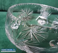 Kryształowa misa na trójnogu Huta Irena Inowrocław - Obrazek 2