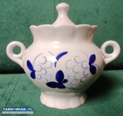 Cukiernica fajans vintage PRL - Obrazek 1