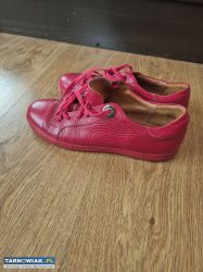 Trampki damskie skórzane czerwone Ryłko OETW6_TW5 - Obrazek 2