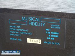 Świetne kolumny stereo Musical Fidelity MC1 sprawn - Obrazek 4