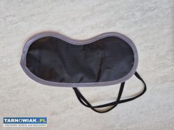 Opaska do spania, na oczy, zaciemniająca, czarna - Obrazek 1