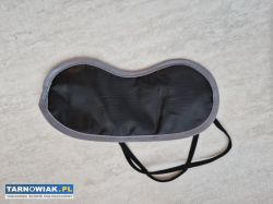 Opaska do spania, na oczy, zaciemniająca, czarna - Obrazek 2