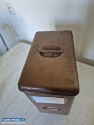 Metalowe pudełko z przykrywką wys. 28cm szer. 25 - Obrazek 3