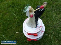 Śmieszna Figurka na Tort WESELNA Nokaut + Pudełko - Obrazek 3