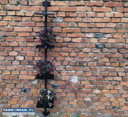 Kwietnik ścienny 180 cm na 4 doniczki Metalowy - Obrazek 2