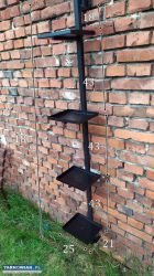 Kwietnik ścienny 180 cm na 4 doniczki Metalowy - Obrazek 3
