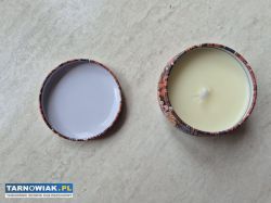 Świeca sojowa, zapachowa w ozdobnym metalowym pud - Obrazek 3