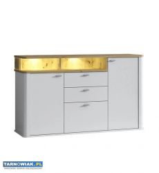 Komoda 150cm Dąb artisan + biały - Obrazek 1