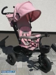 Rower trójkołowy Kinderkraft Aveo różowy jeździk - Obrazek 1