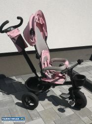 Rower trójkołowy Kinderkraft Aveo różowy jeździk - Obrazek 2
